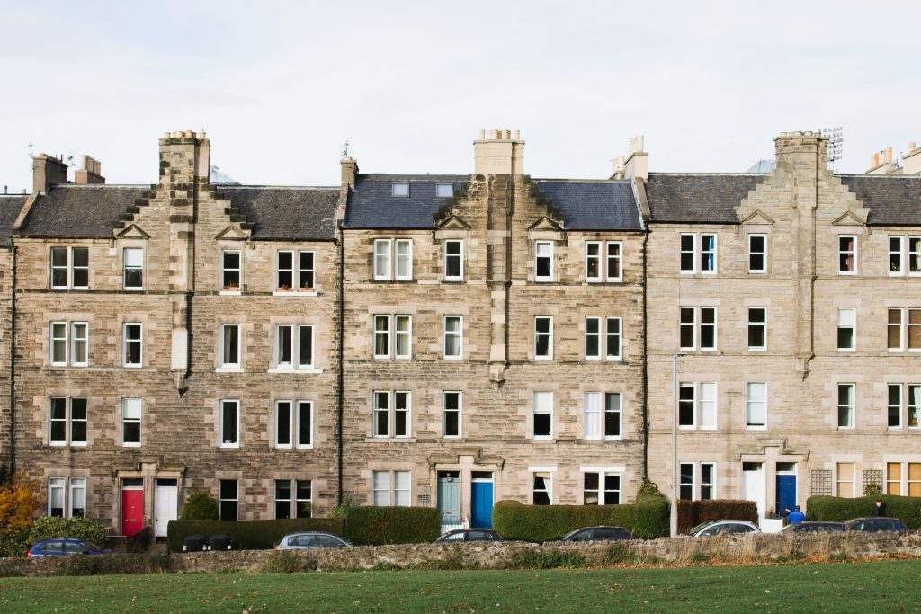 A row of old tenement flats